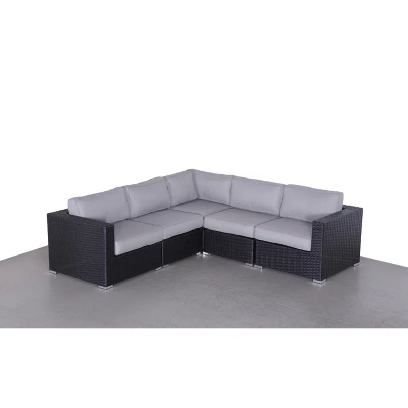 Luxurious Wicker Patio Sectional With Weather Resistant Sunbrella Cushions - R&R Furniture Gallery (Fountain Valley, CA)