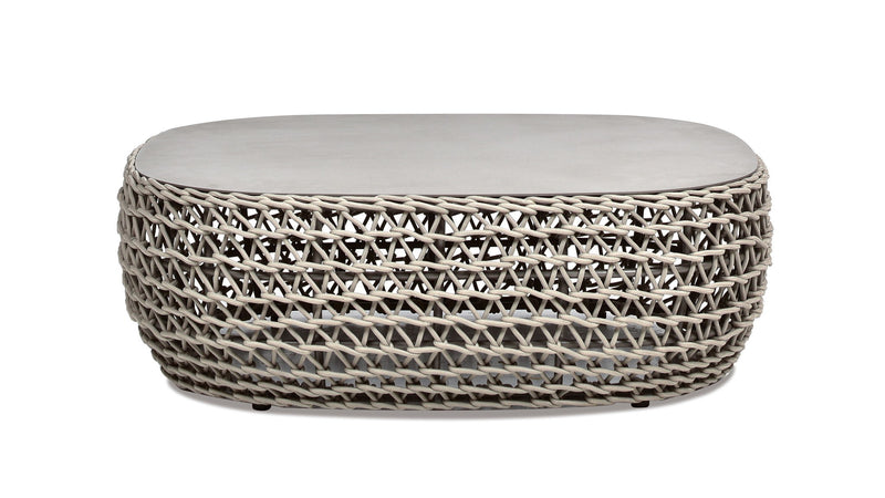 Willow - Oval Woven Patio Coffee Table, Wicker Frame - R&R Furniture Gallery (Fountain Valley, CA)