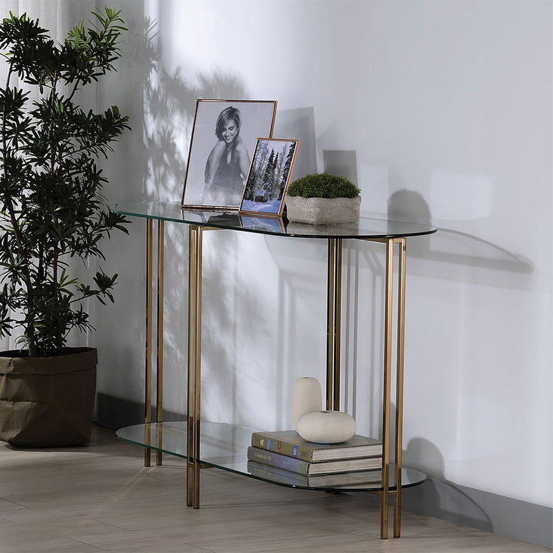 Veises - Sofa Table - Champagne - R&R Furniture Gallery (Fountain Valley, CA)
