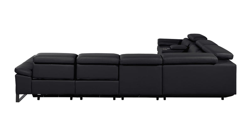 1246 - 7-Piece L-Shaped Modular Power Reclining Sectional With 3 Power Recliners And Power Headrests