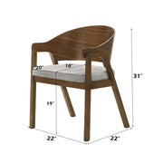 Hoyte - Arm Chair (Set of 2) - Walnut - R&R Furniture Gallery (Fountain Valley, CA)