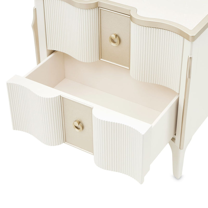 La Marisia - Nightstand - Creamy Pearl - R&R Furniture Gallery (Fountain Valley, CA)