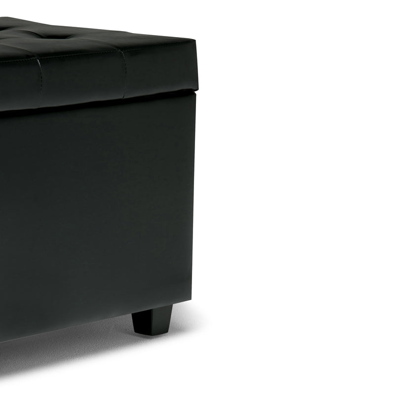 Cosmopolitan - Storage Ottoman - Midnight Black - R&R Furniture Gallery (Fountain Valley, CA)