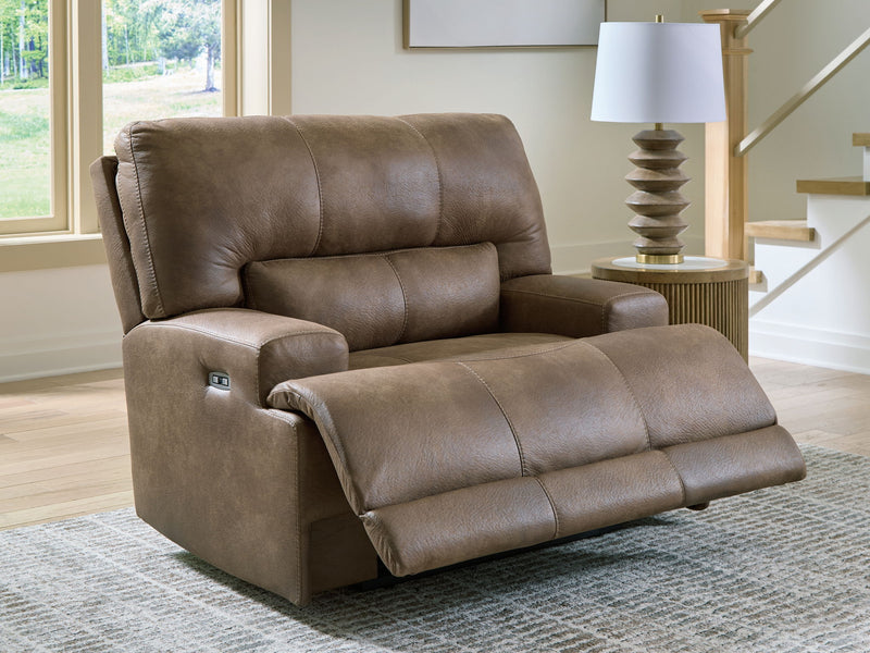 Beckley Place - Power Recliner With Adjustable Headrest - Earth - R&R Furniture Gallery (Fountain Valley, CA)