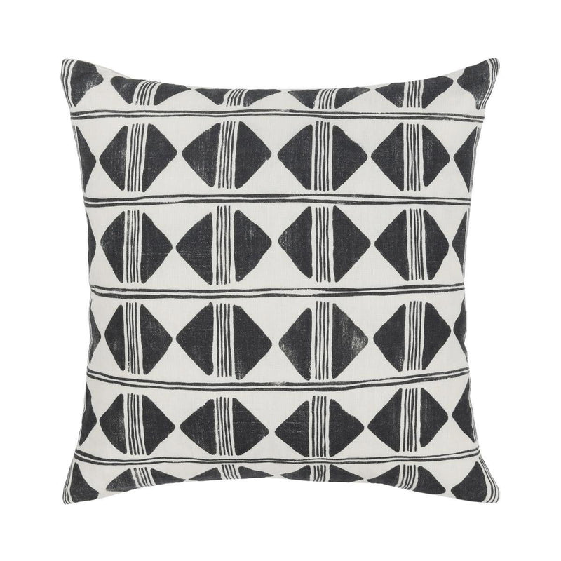 Nubia - 22" x 22" Pillow - Black / White