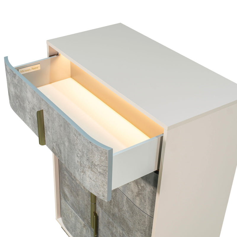 Pavira - 5-Drawer Chest - Stone - R&R Furniture Gallery (Fountain Valley, CA)