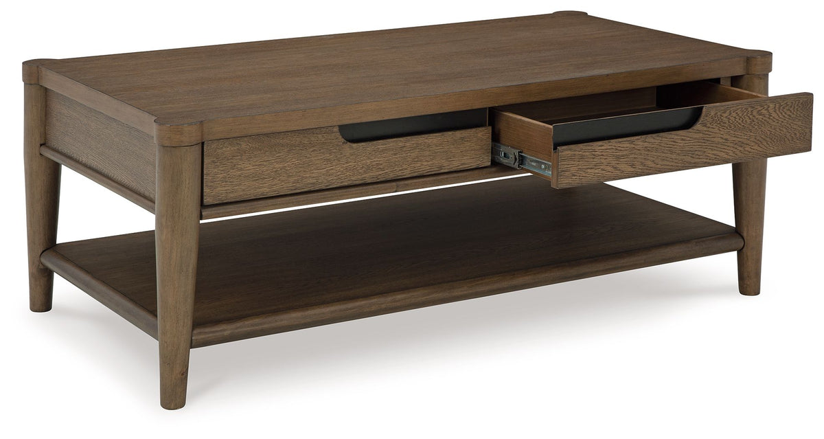 Roanhowe - Rectangular Cocktail Table - Brown - R&R Furniture Gallery (Fountain Valley, CA)