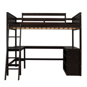 Loft Bed With Shelves With Desk - R&R Furniture Gallery (Fountain Valley, CA)