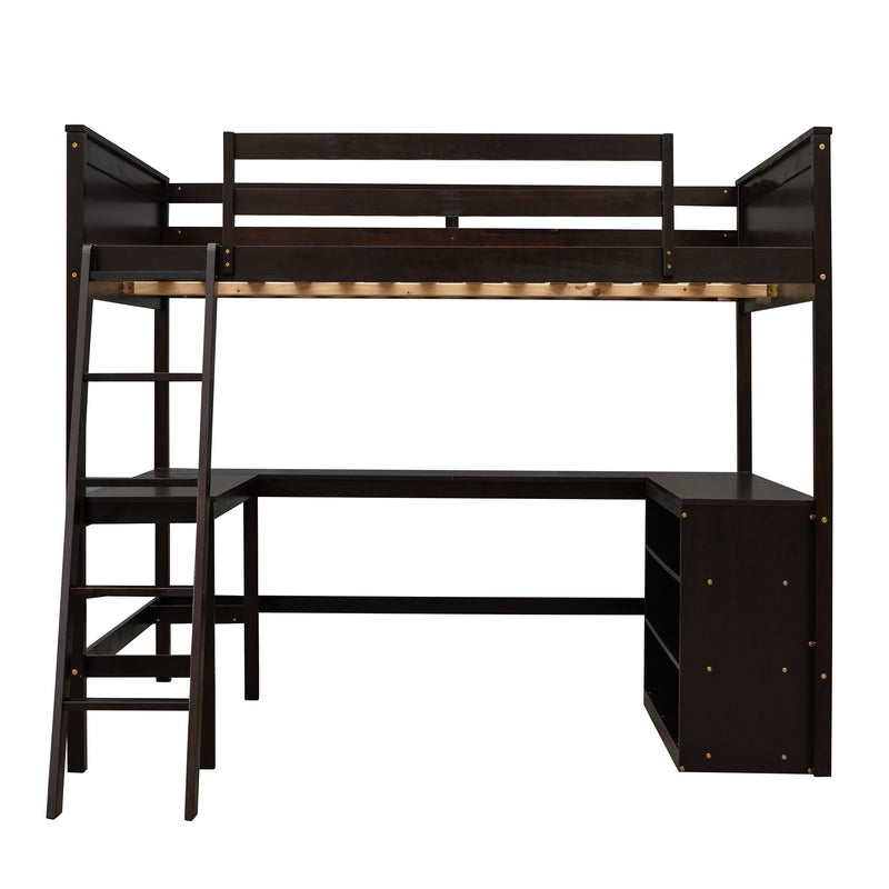 Loft Bed With Shelves With Desk - R&R Furniture Gallery (Fountain Valley, CA)