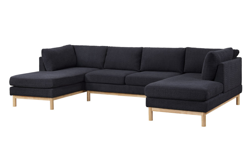 Hallie - Wide Sherpa Double Chaise U-Shape Sectional Sofa - R&R Furniture Gallery (Fountain Valley, CA)