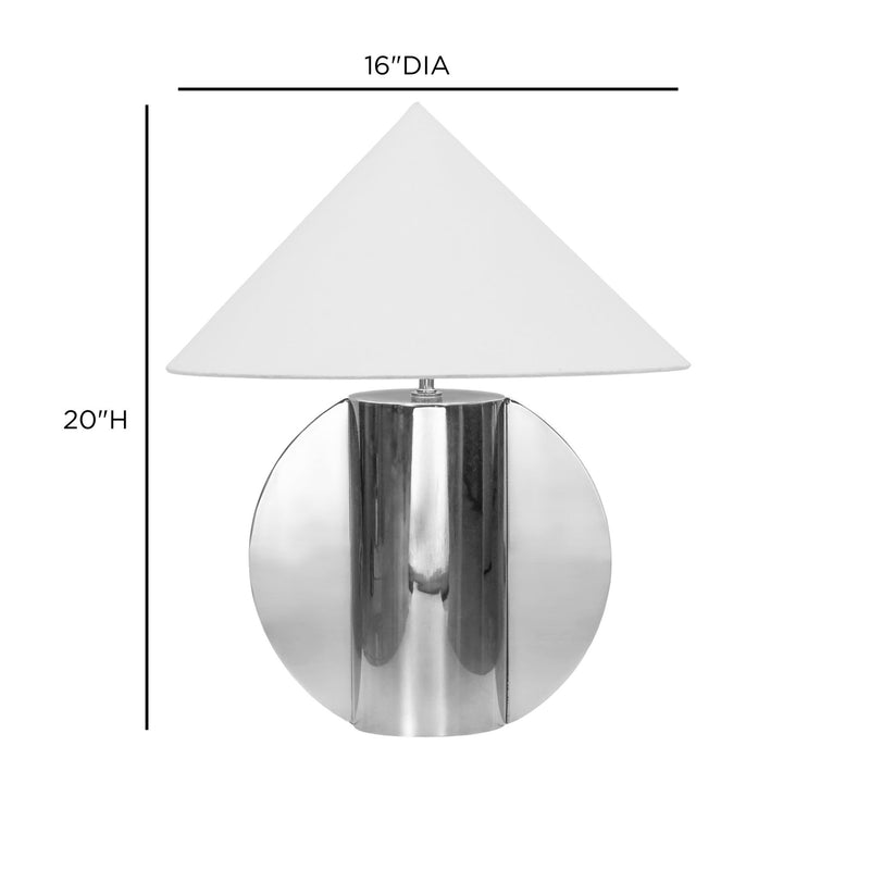 Geo - Semi-Circled Table Lamp - Chrome - R&R Furniture Gallery (Fountain Valley, CA)