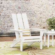 Noble House Aurascape outdoor foldable Adirondack chair with armrests, made of durable weather-resistant material, in a relaxed sitting position.