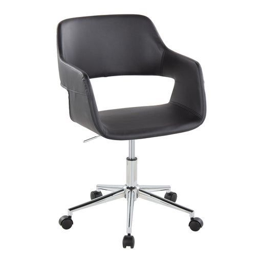 Lumi Source Margarite contemporary office task chair with black cushioned seat and adjustable height for modern workspace comfort.
