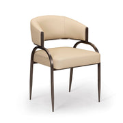 Tatum - Performance Vegan Leather Dining Chair - Taupe - R&R Furniture Gallery (Fountain Valley, CA)