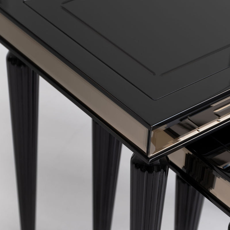 La Francaise - Nesting Tables (Set of 3) - Black Ice - R&R Furniture Gallery (Fountain Valley, CA)