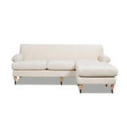 Alana - L-Shape Reversible Sectional Sofa - Light Beige - R&R Furniture Gallery (Fountain Valley, CA)