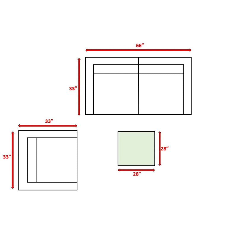 Outdoor Wicker Conversation Set With Cushions, All Weather - R&R Furniture Gallery (Fountain Valley, CA)