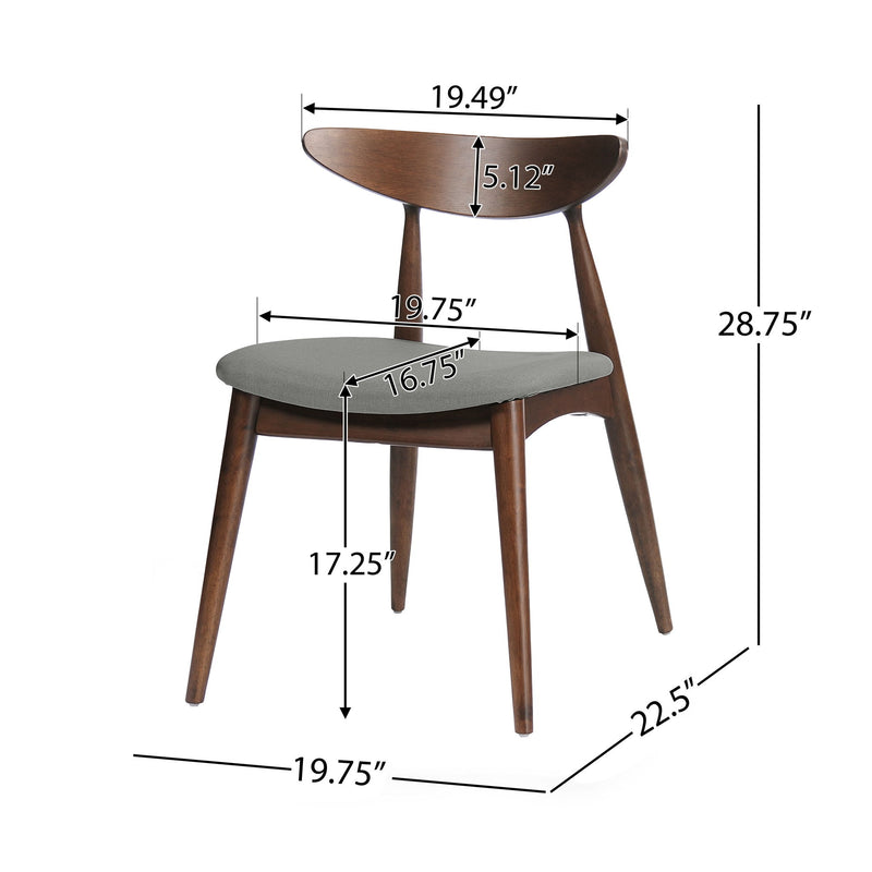 Retro Dining Chairs With Ergonomic Back (Set of 2) - R&R Furniture Gallery (Fountain Valley, CA)