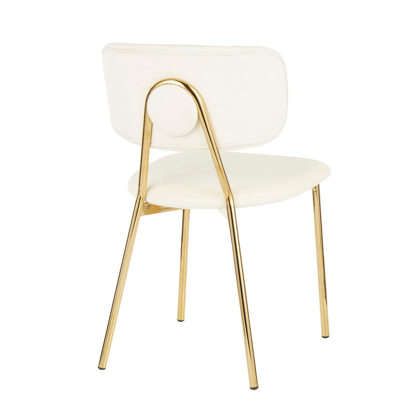 Set of two Lumi Source contemporary glamour chairs with sleek upholstery and modern design, perfect for stylish living spaces.