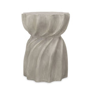 Gray Noble House Modern Canis Side Table for outdoor use, featuring a sleek design and sturdy construction.