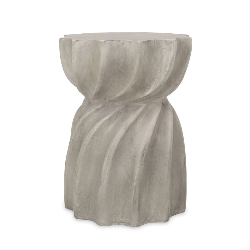 Gray Noble House Modern Canis Side Table for outdoor use, featuring a sleek design and sturdy construction.
