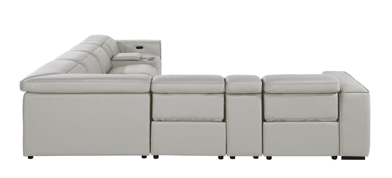 1224 - 8-Piece L-Shaped Sectional Sofa In With 4 Power Recliners & Power Headrests