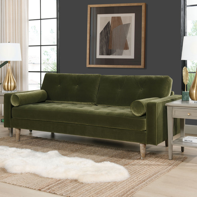 Nicholas - Mid-Century Modern Sofa - Olive Green - R&R Furniture Gallery (Fountain Valley, CA)