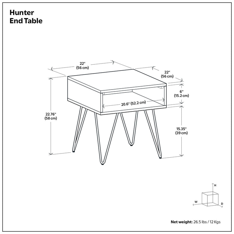 Hunter - End Table - Wood - R&R Furniture Gallery (Fountain Valley, CA)