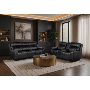 Gary - Power Reclining Loveseat With Cooler In Center Console - Black