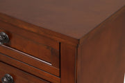 Glory Furniture Meade dresser with multiple drawers, dark wood finish, and sleek modern design for bedroom storage.