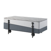 Wilkins - Coffee Table With Lift Top - Gray & White High Gloss - R&R Furniture Gallery (Fountain Valley, CA)