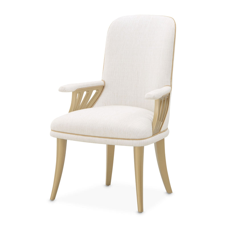 La Terrazza - Dining Arm Chair (Set of 2) - Creamy Pearl - R&R Furniture Gallery (Fountain Valley, CA)