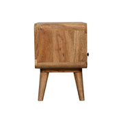Mini Curved Media Unit - Oak - R&R Furniture Gallery (Fountain Valley, CA)