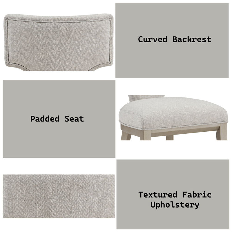 Kasa - Side Chair (Set of 2) - Linen & Champagne - R&R Furniture Gallery (Fountain Valley, CA)