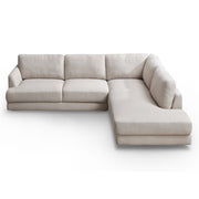 Ashcroft Furniture Glander cozy sectional sofa with plush cushions and neutral fabric, perfect for a comfortable living room.