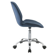 Muata - Office Chair - Twilight Blue Velvet & Chrome - R&R Furniture Gallery (Fountain Valley, CA)