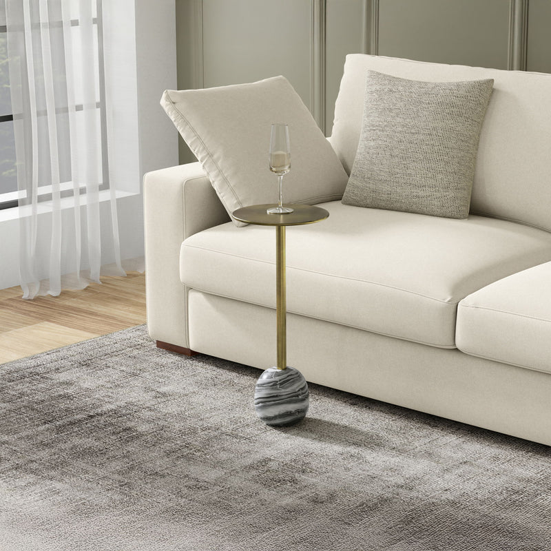 Melene - Side Table - Gray / Gold - R&R Furniture Gallery (Fountain Valley, CA)