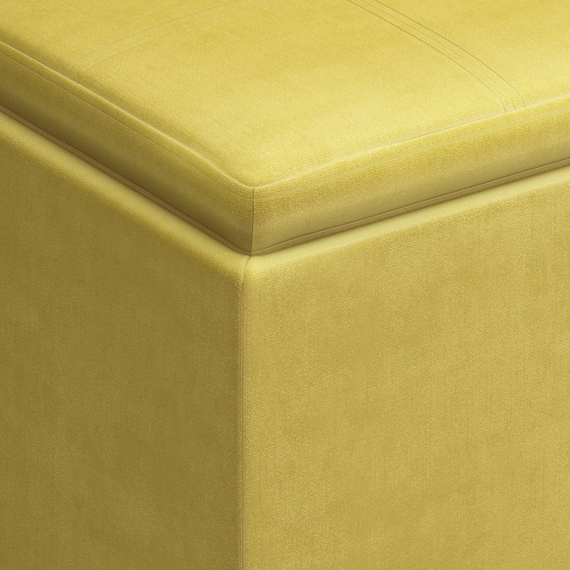 Rockwood - Upholstered Cube Storage Ottoman With Tray - R&R Furniture Gallery (Fountain Valley, CA)