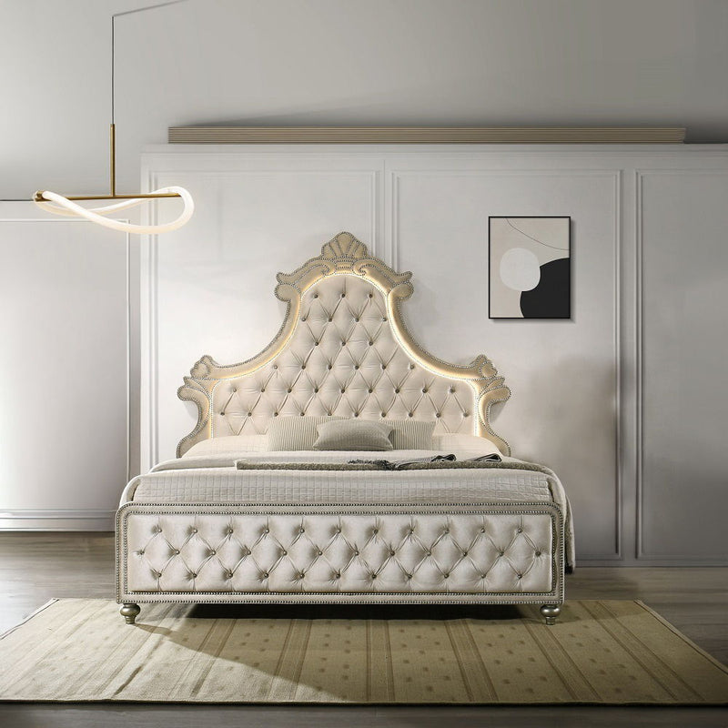 Lucienne - Bed With LED - R&R Furniture Gallery (Fountain Valley, CA)