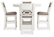 Erinberg - Dining Room Counter Table Set (Set of 5) - Antique White - R&R Furniture Gallery (Fountain Valley, CA)