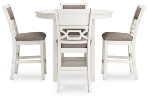 Erinberg - Dining Room Counter Table Set (Set of 5) - Antique White - R&R Furniture Gallery (Fountain Valley, CA)