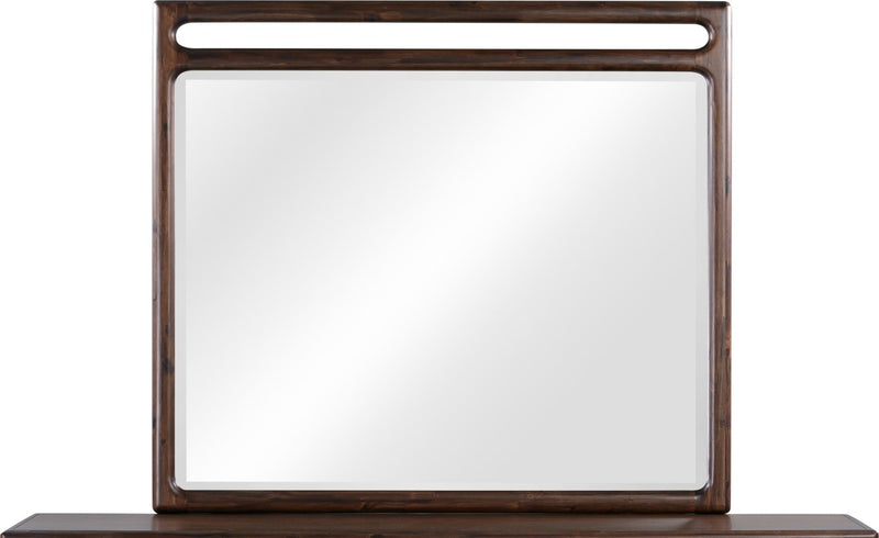 Sol Beveled Glass Wall or Dresser Mirror in Brown Spice