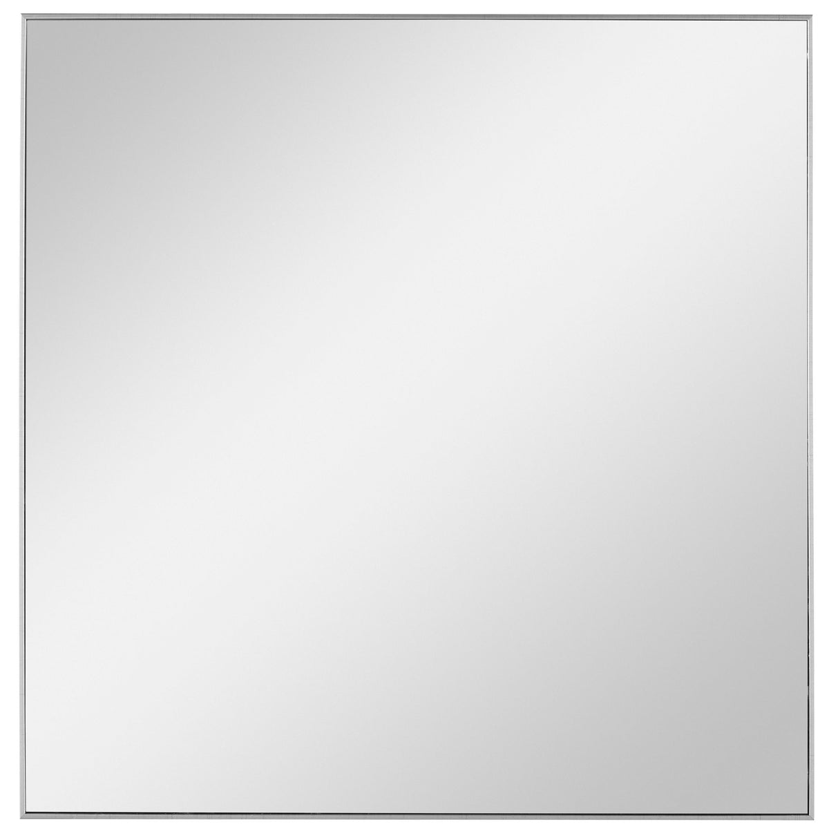 Uttermost Alexo square wall mirror with sleek frame, reflecting modern home decor and natural light.