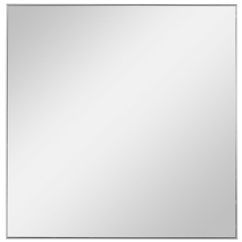 Uttermost Alexo square wall mirror with sleek frame, reflecting modern home decor and natural light.