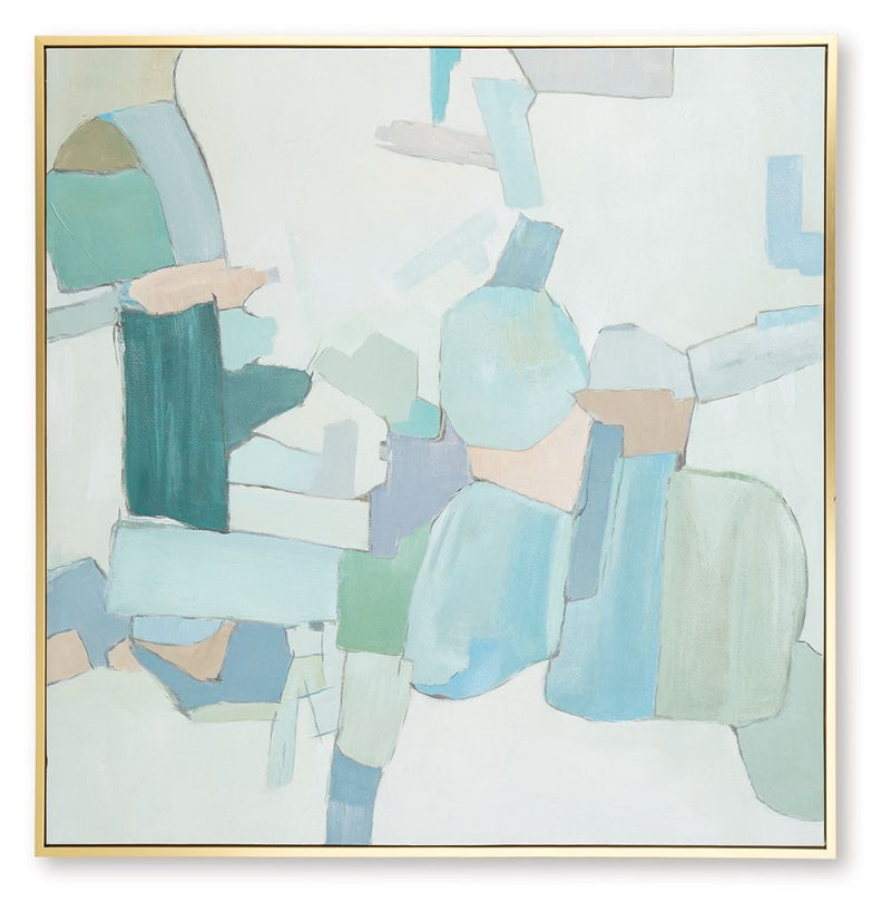 Wynburn - Wall Art - White / Blue / Green - R&R Furniture Gallery (Fountain Valley, CA)