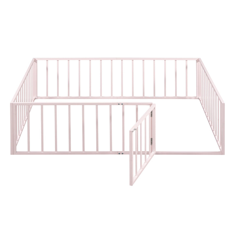 Metal Floor Bed Frame With Fence And Door - R&R Furniture Gallery (Fountain Valley, CA)