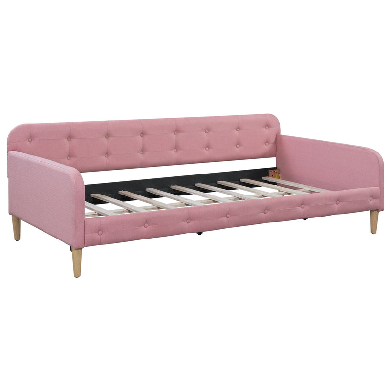 Modern Dreamland upholstered daybed with plush cushioning and sleek design, perfect for contemporary living spaces.