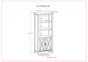 Ela - Bookcase - Smoky Brown - R&R Furniture Gallery (Fountain Valley, CA)
