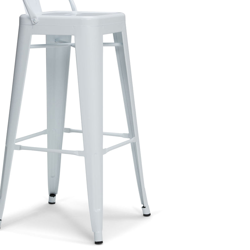 Rayne - Curved Back Metal Stool (Set of 2) - R&R Furniture Gallery (Fountain Valley, CA)