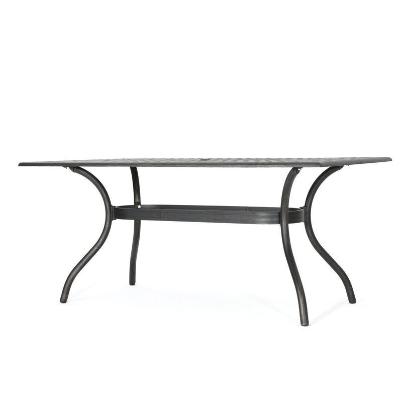 Enchantia - Outdoor Rectangular Dining Table With Weave Tabletop And Flared Legs - Copper - R&R Furniture Gallery (Fountain Valley, CA)